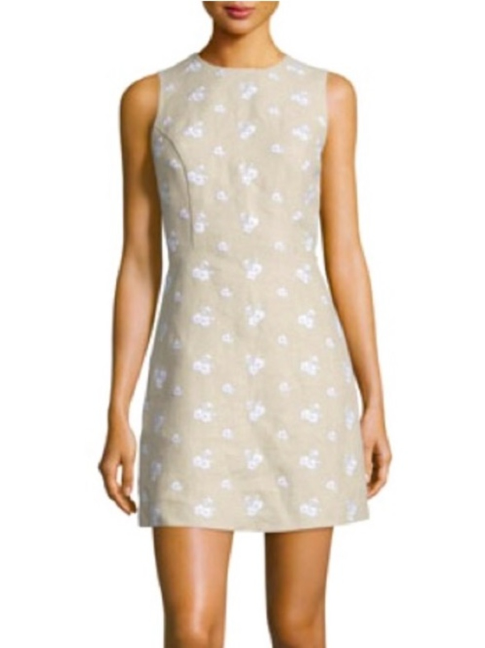 Michael Kors Floral Embroidered Linen Dress 6